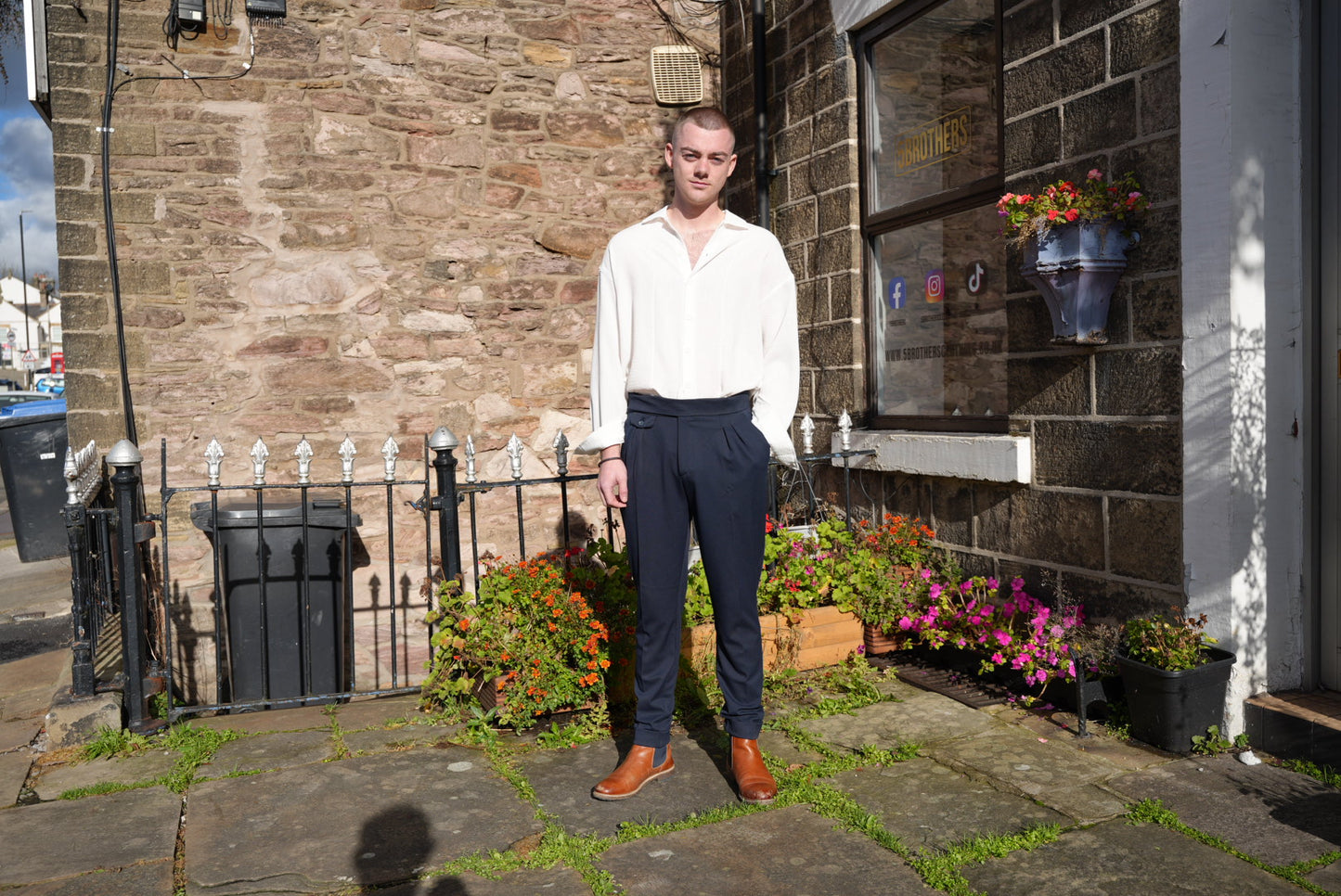 High Waist Pleated Trousers