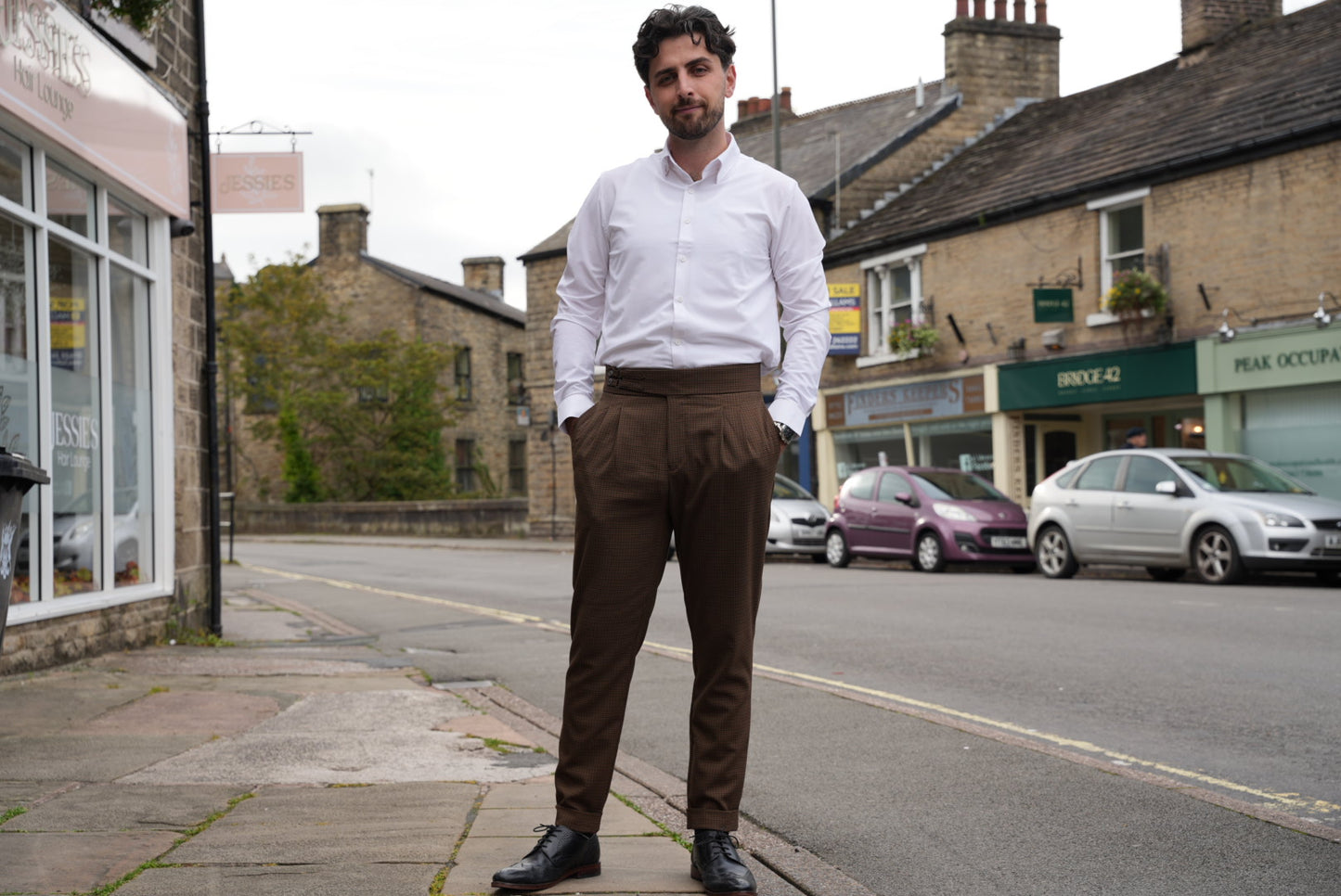 High Waist Pleated Men's Trousers