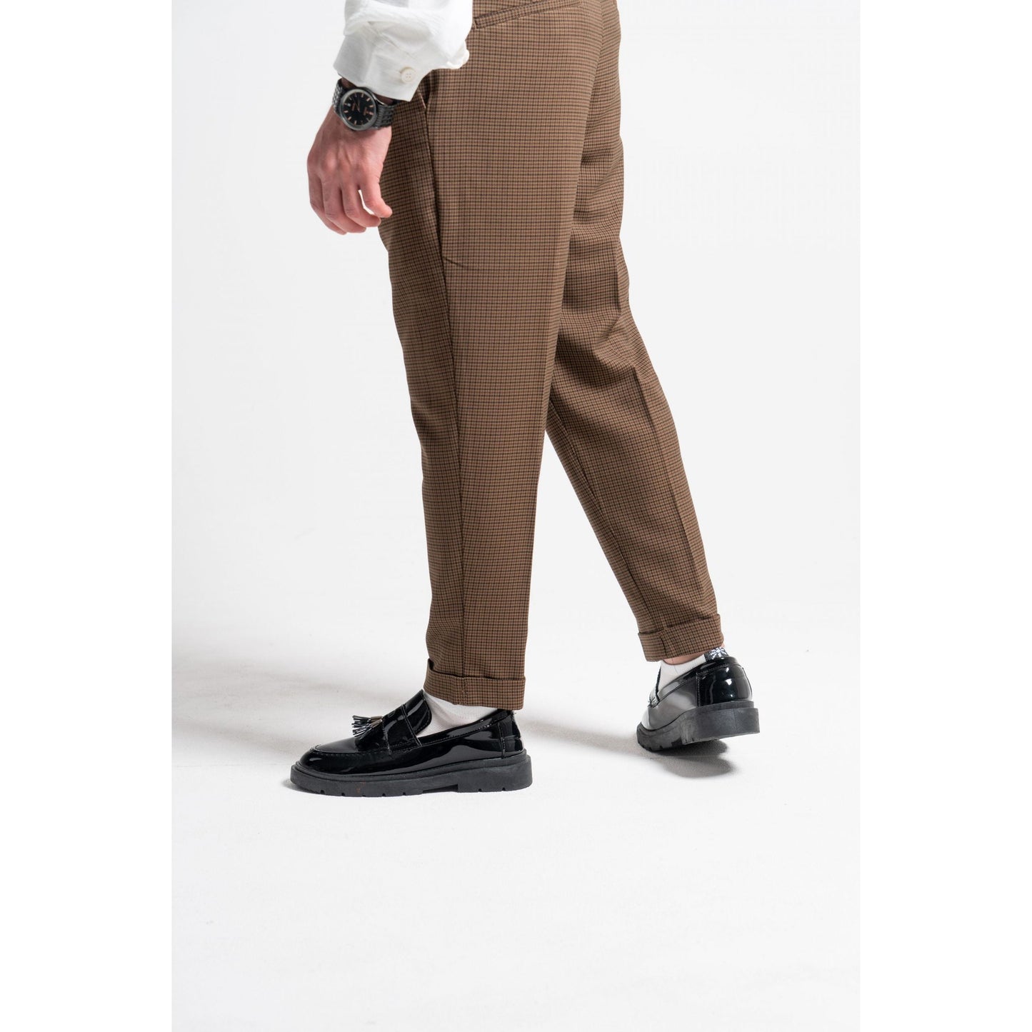 High Waist Pleated Men's Trousers