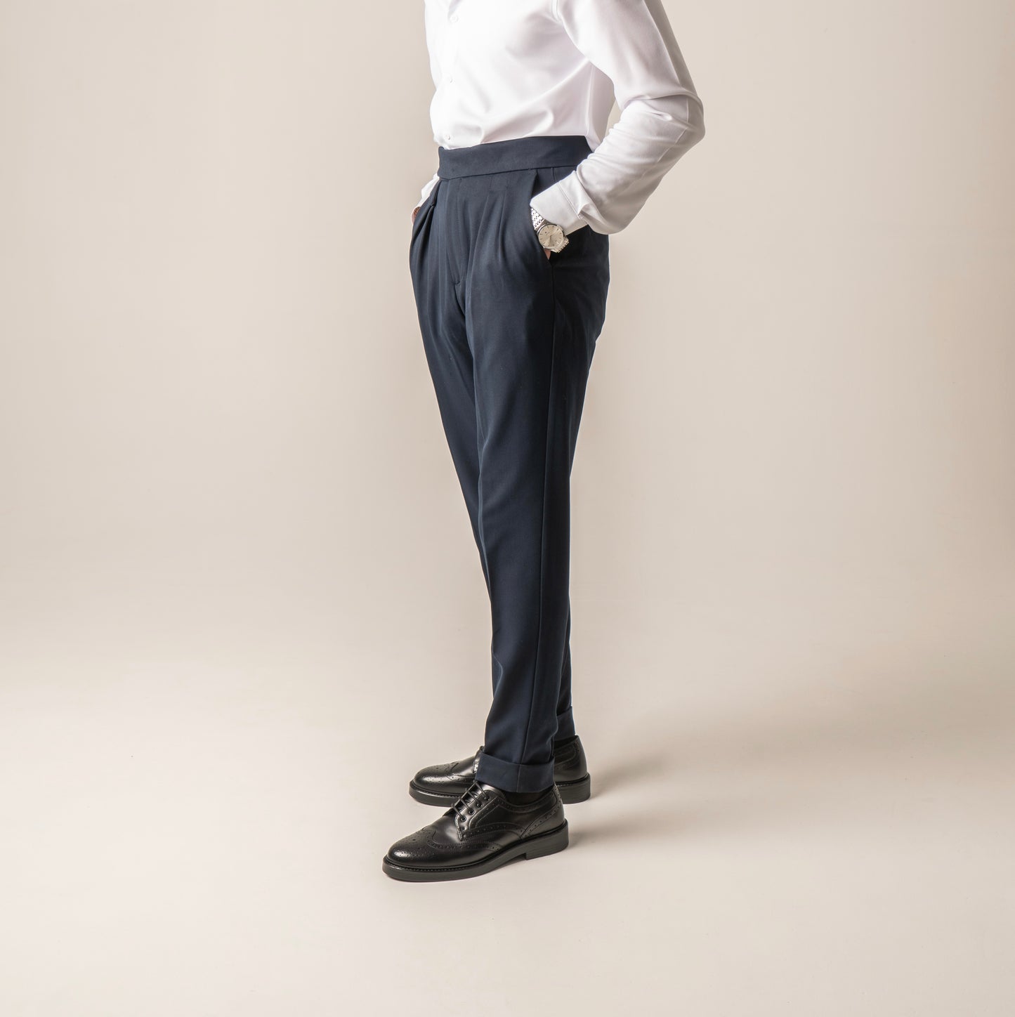 High Waist Pleated Trousers