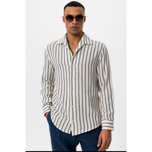 Striped Knitted Long Sleeve Men’s Shirt