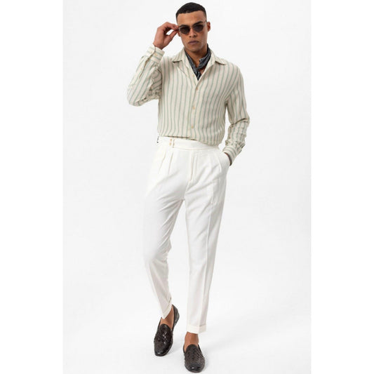 Striped Knitted Long Sleeve Men’s Shirt
