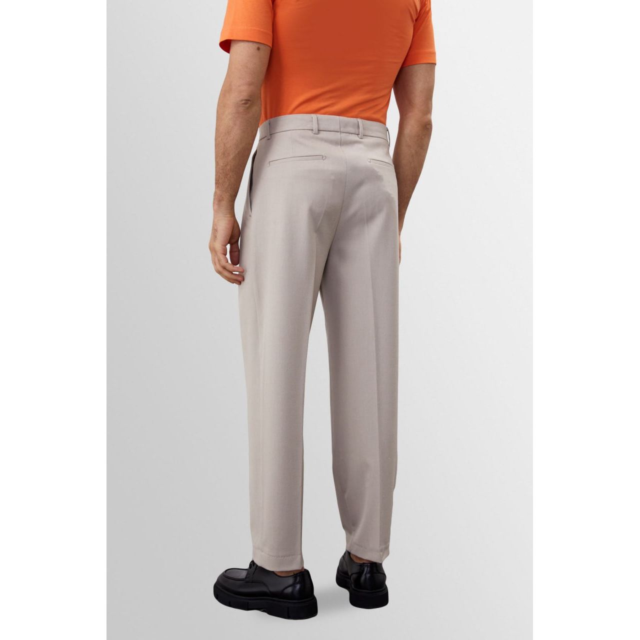 High Waist Pleated Comfortable Fit Men’s Trousers