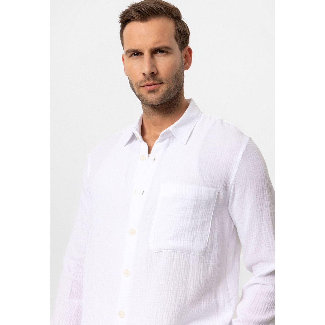 Muslin Long Sleeve Men’s Shirt