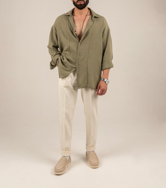 High Waist Pleated Trousers