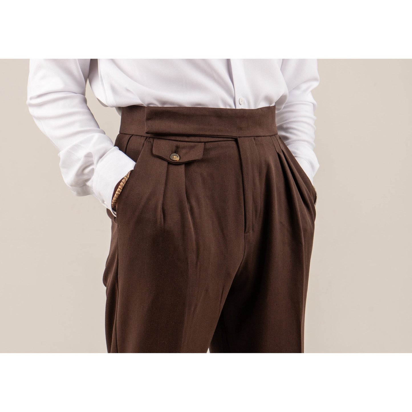 High Waist Pleated Trousers