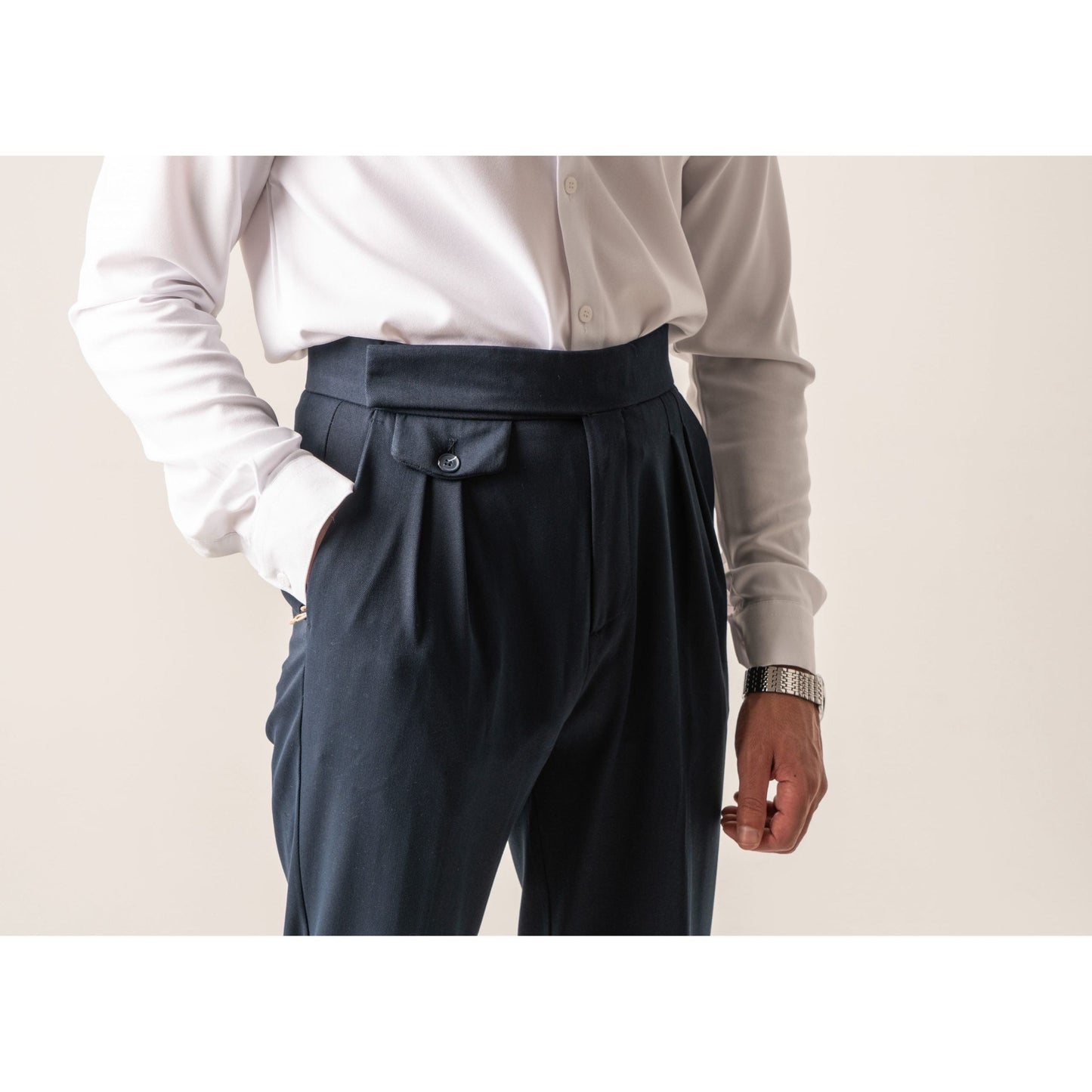 High Waist Pleated Trousers