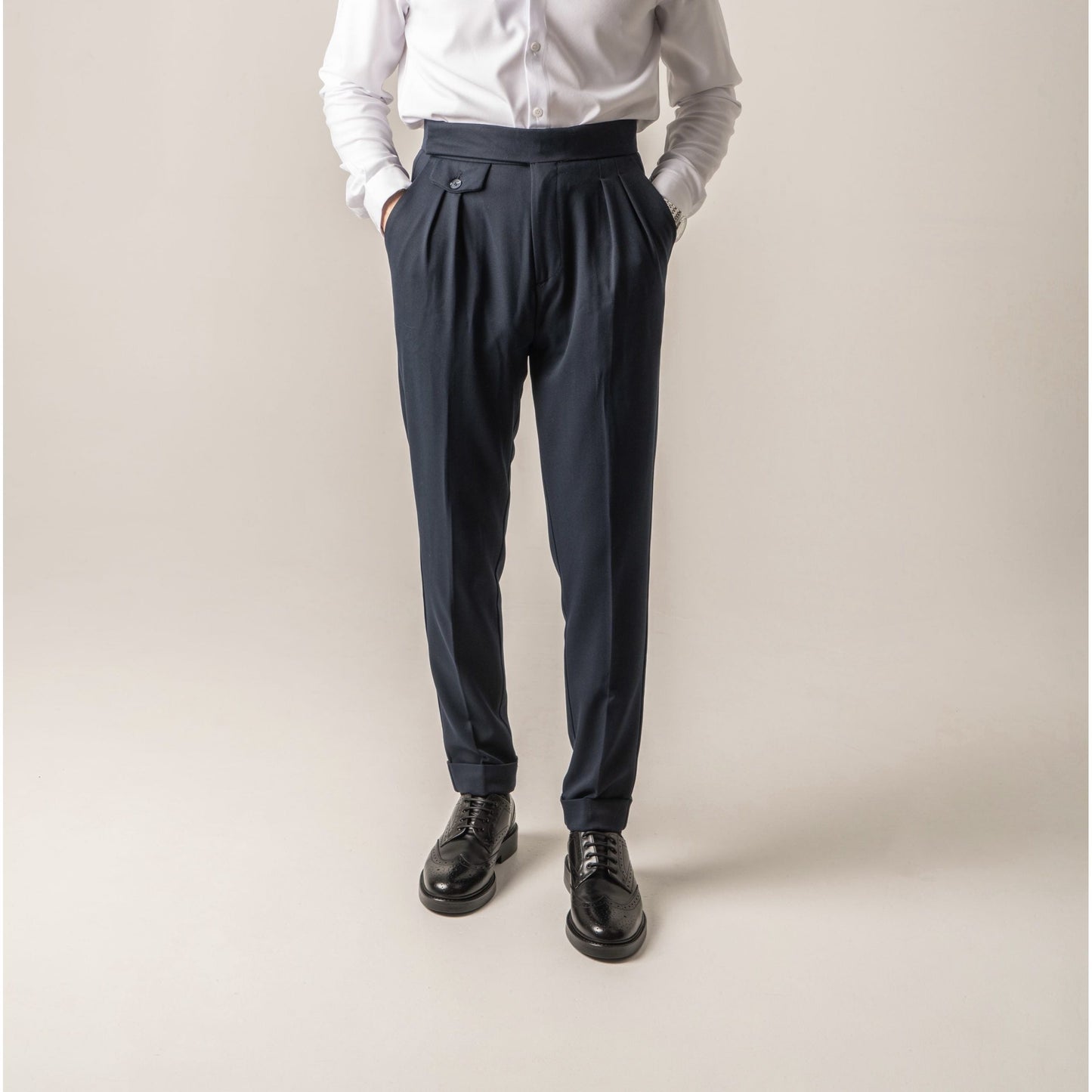 High Waist Pleated Trousers