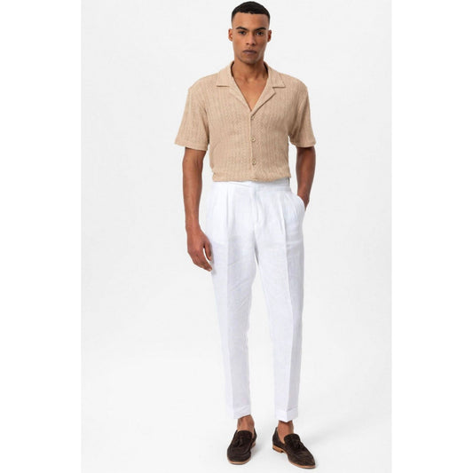 Collar Knitted Patterned Men's Shirt