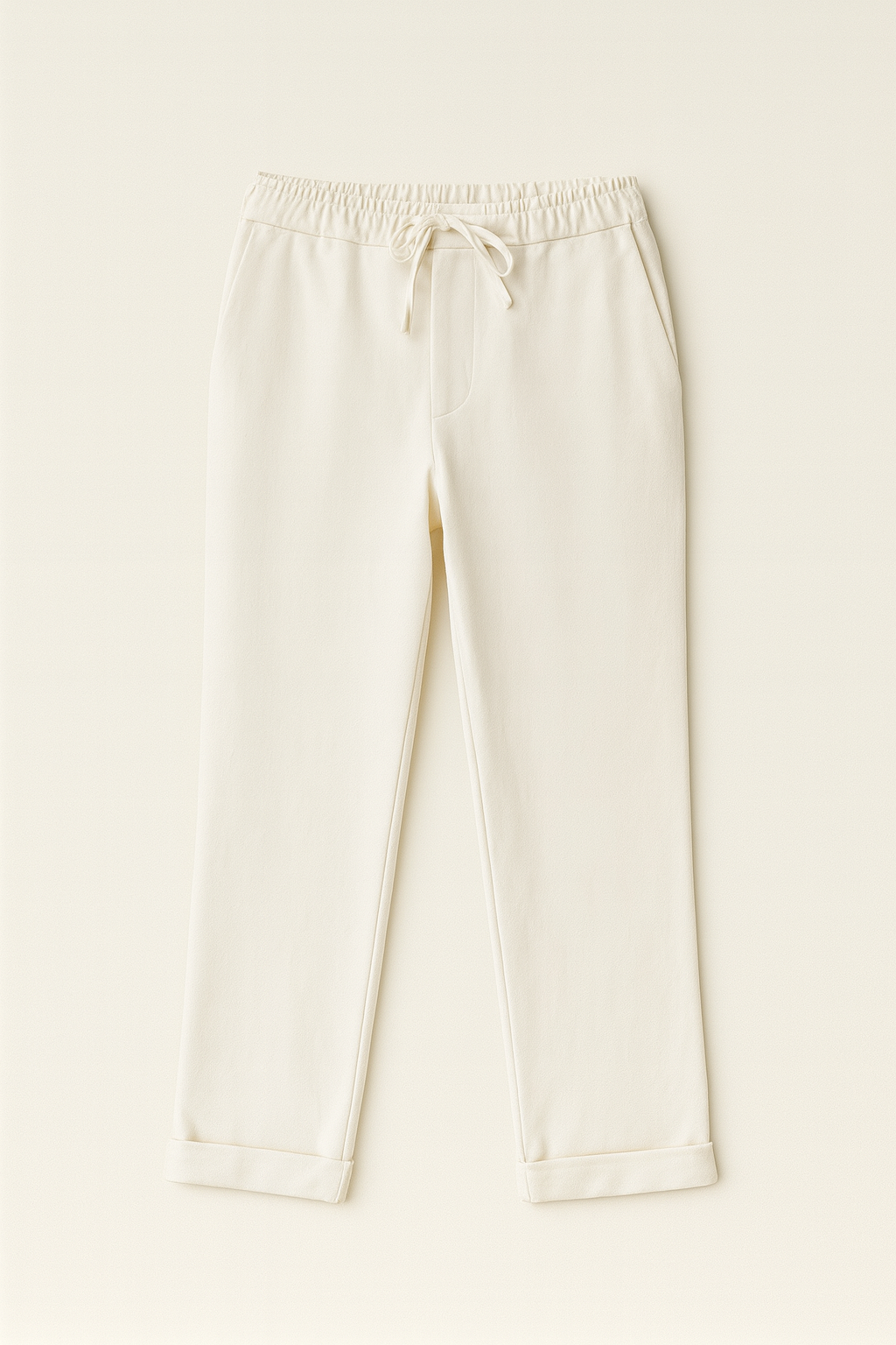 Elastic Waist Pleated Men's Trousers