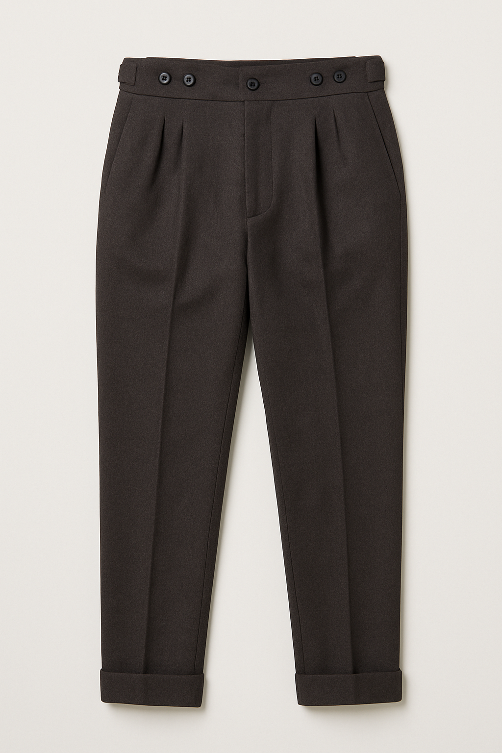 High Waist Pleated Men's Trousers