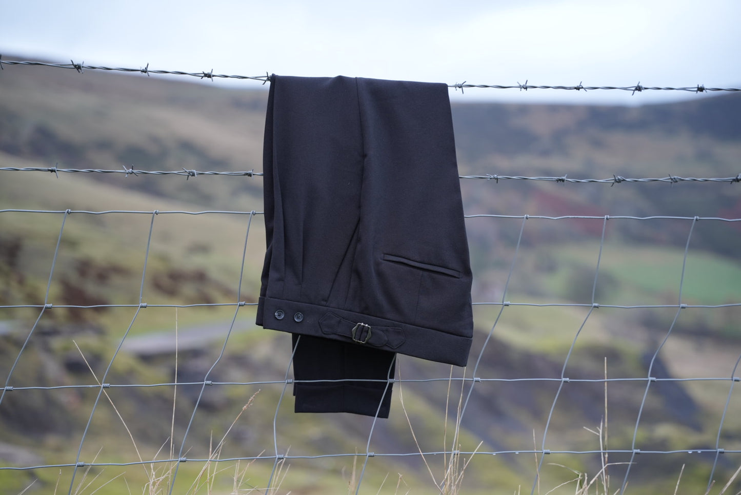 High Waist Pleated Men's Trousers