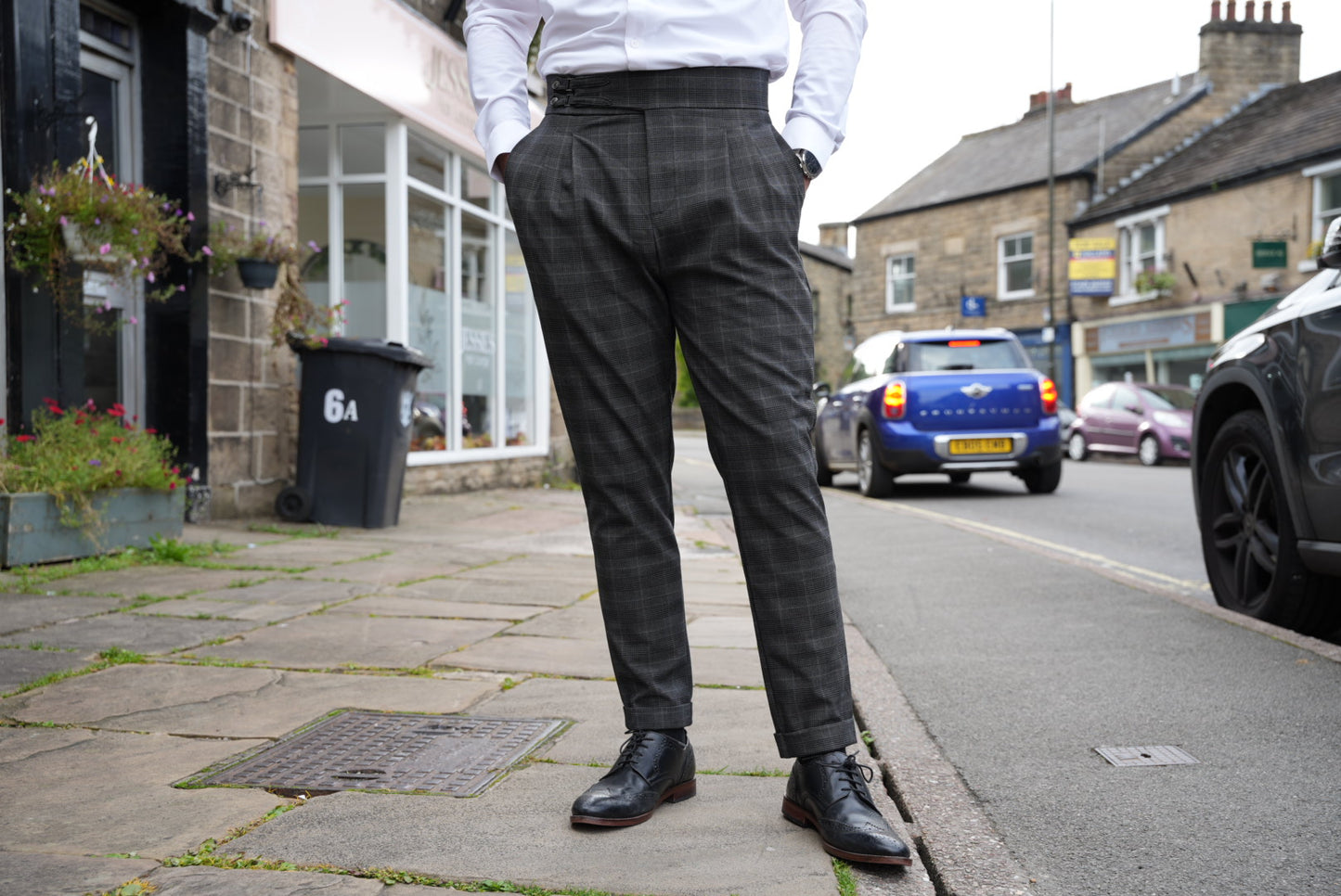 High Waist Pleated Men's Trousers