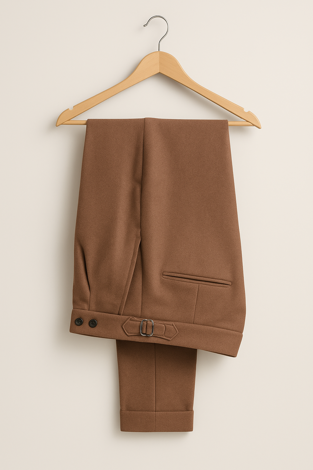 High Waist Pleated Men's Trousers