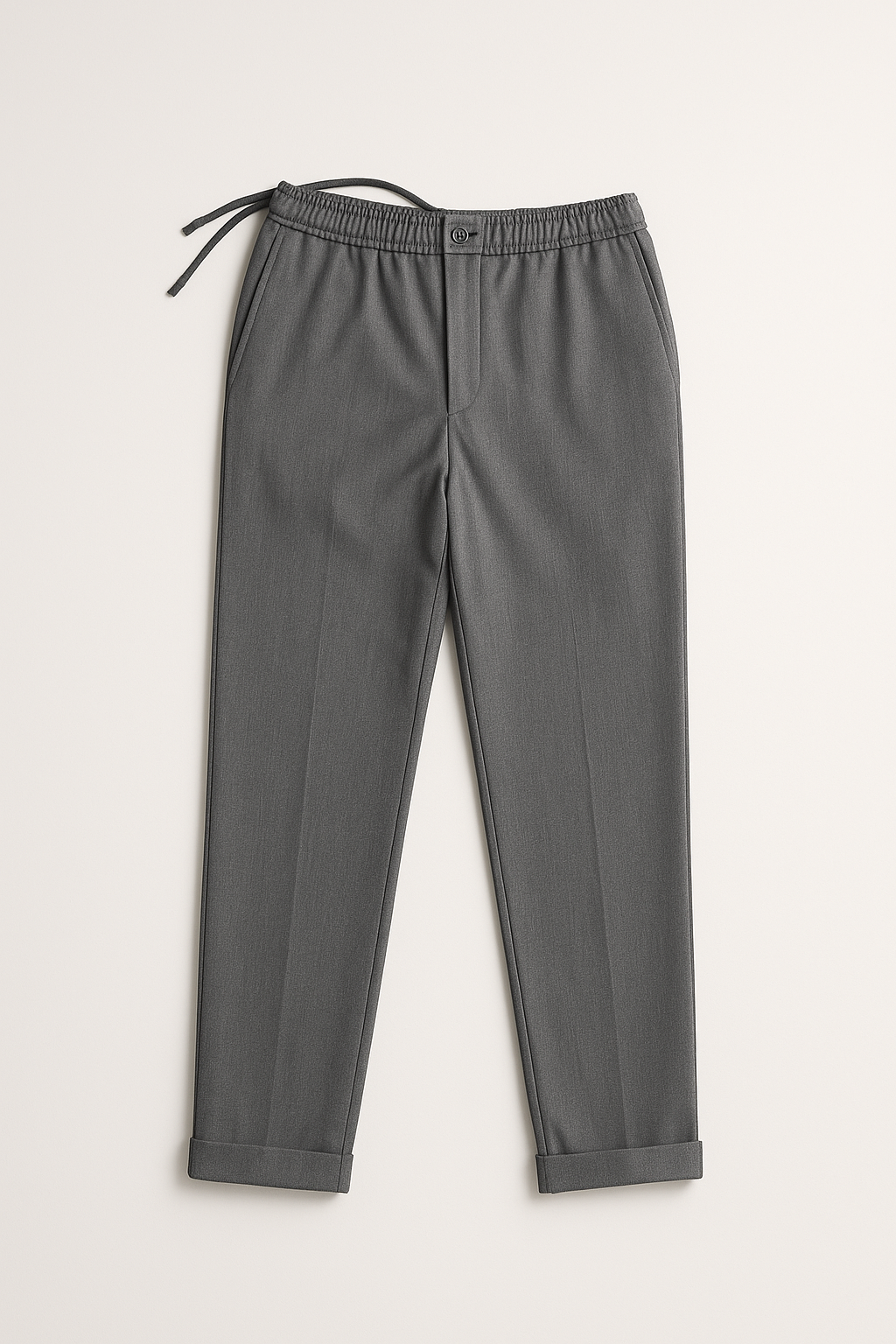 Elastic Waist Pleated Men's Trousers