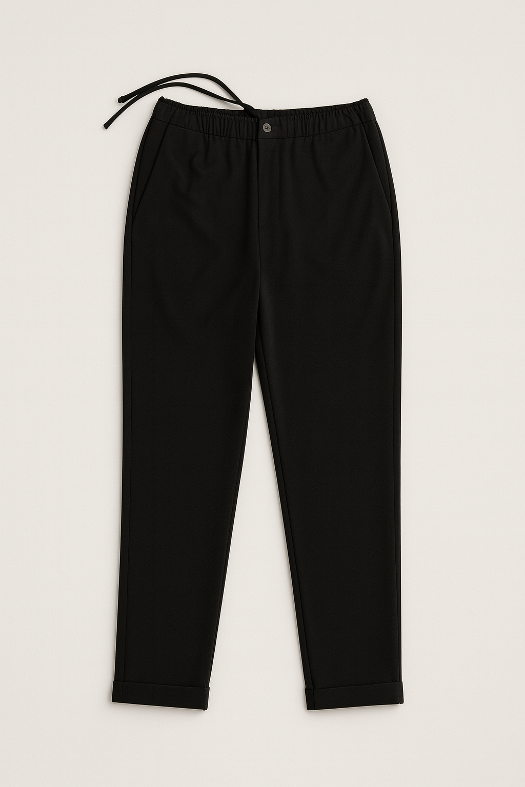 Elastic Waist Pleated Men's Trousers